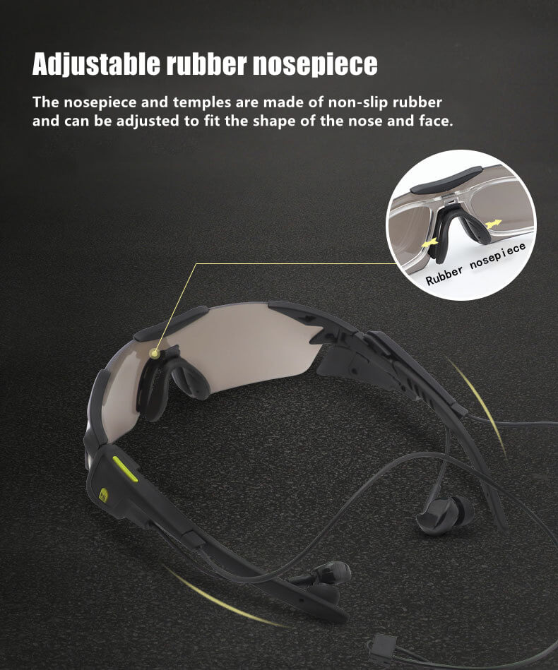 Polarized Sports Cycling Sunglasses with Bluetooth Earphone