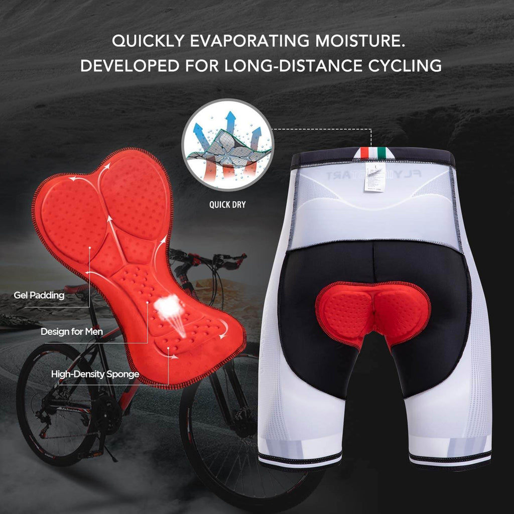 Biking Shorts for Men 4D Padded Big Pockets Bike Cycling Shorts Quick-Dry