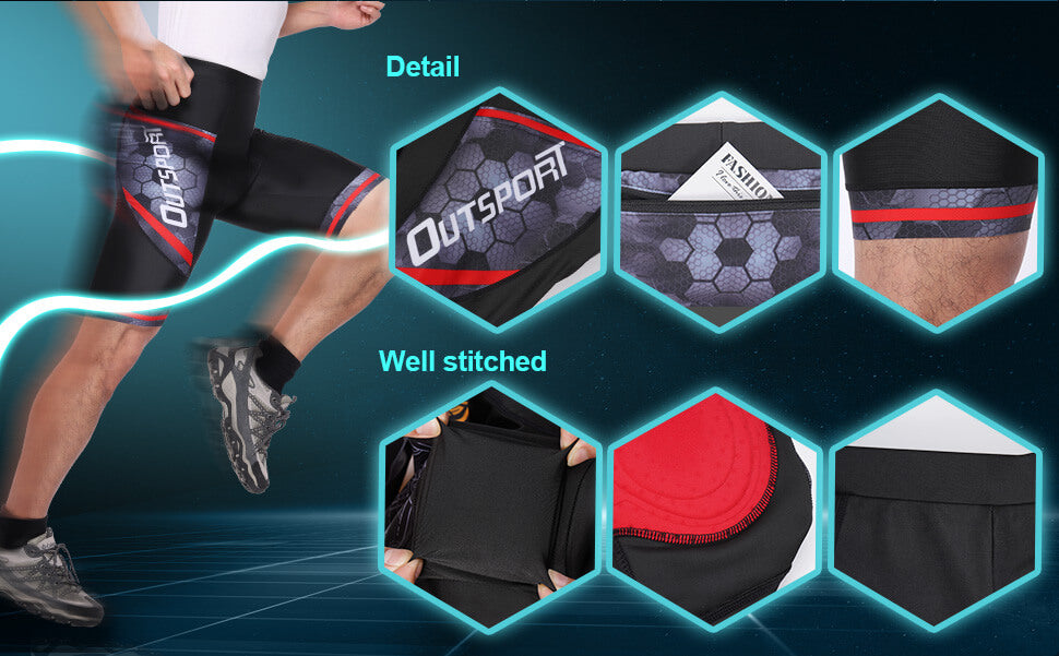 Men's Breathable Padded Cycling Shorts