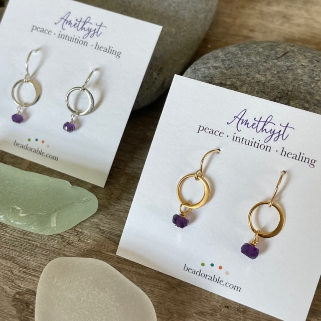  Amethyst Earrings - February 