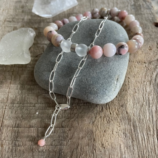  Pink Opal Stack - October Birthstone 