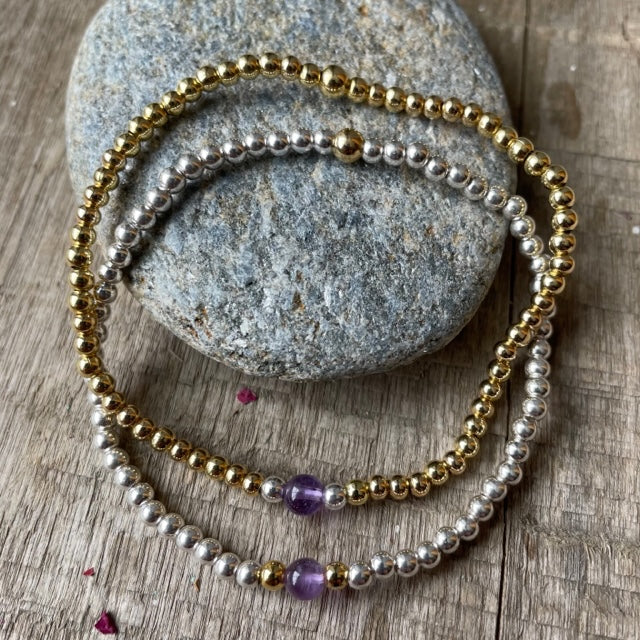  Amethyst Birthstone Bracelet 