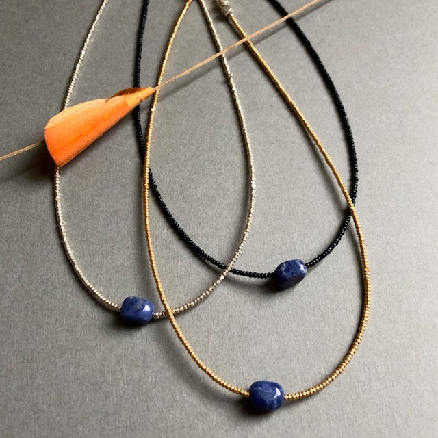  Seed Bead Chokers - Sodalite 