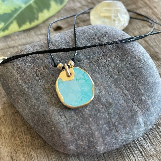  Gore-tex Necklace - Turquoise Pendant 