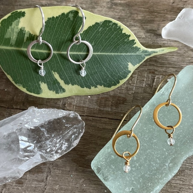  Clear Quartz Earrings - April 