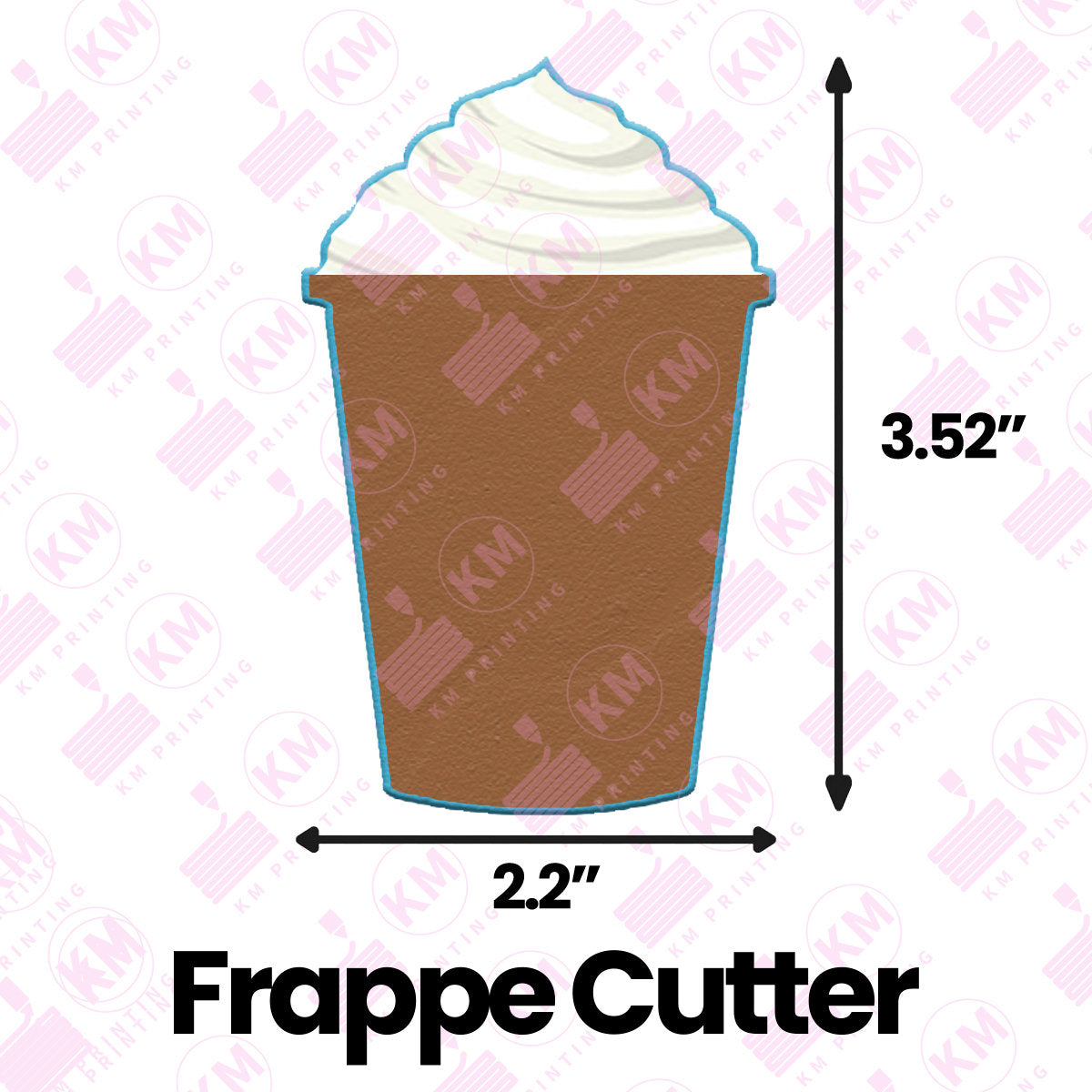 Frappe with Whipped Cream Fondant Cookie Cutter