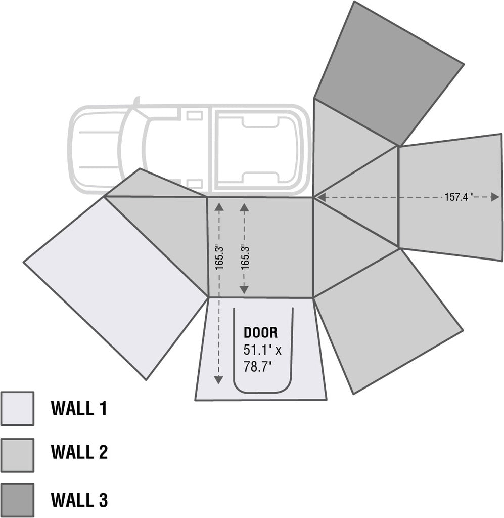 Overland Vehicle Systems Nomadic 270 Awning Wall 3