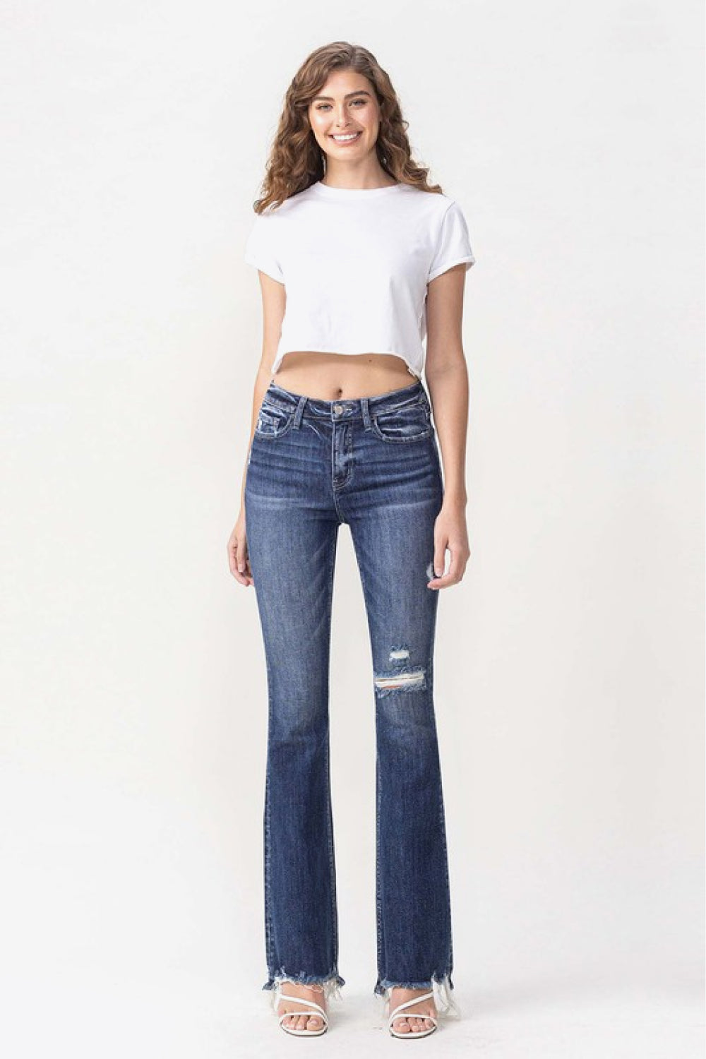 Vervet by Flying Monkey Luna Full Size High Rise Flare Jeans - Ships from The US