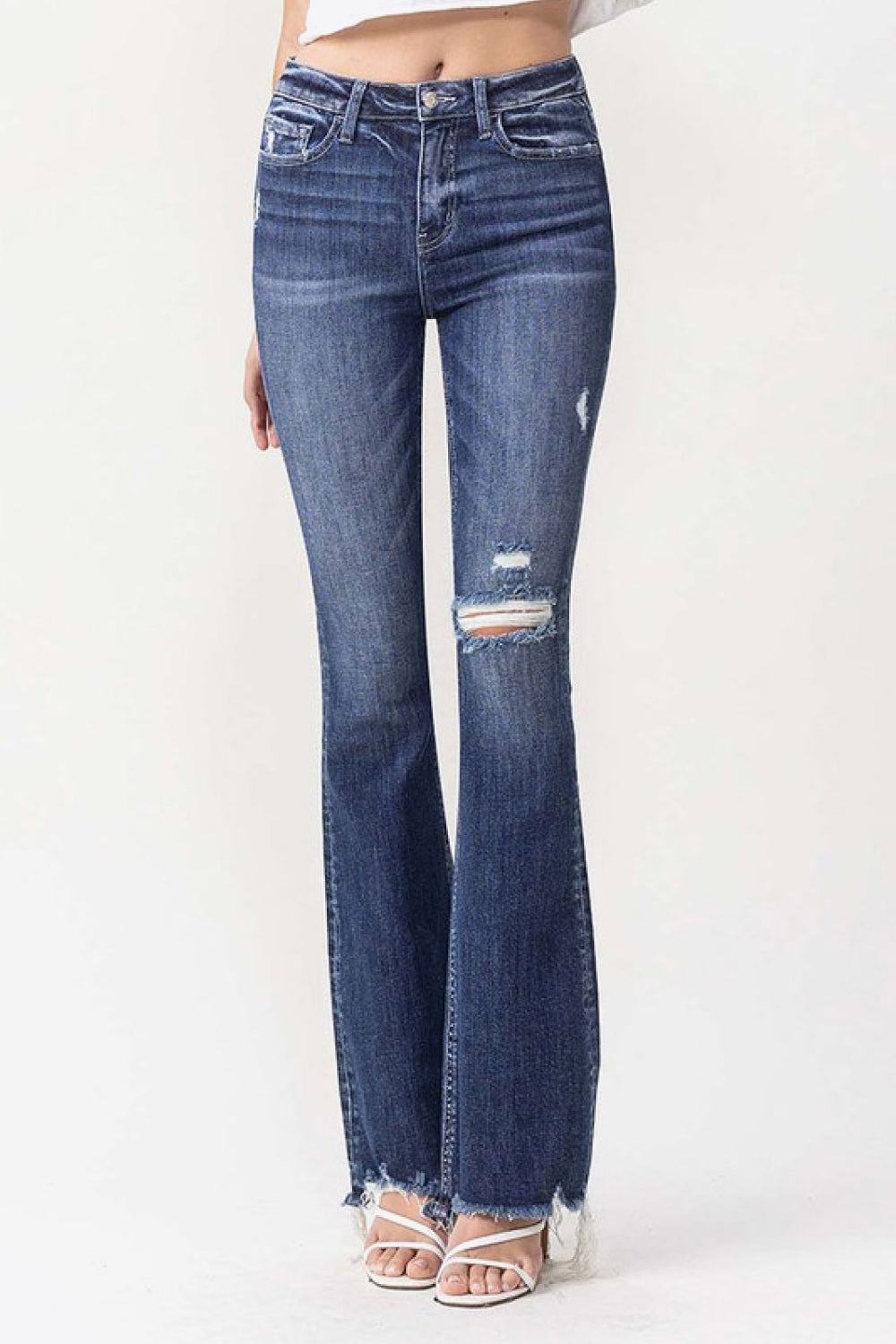 Vervet by Flying Monkey Luna Full Size High Rise Flare Jeans - Ships from The US