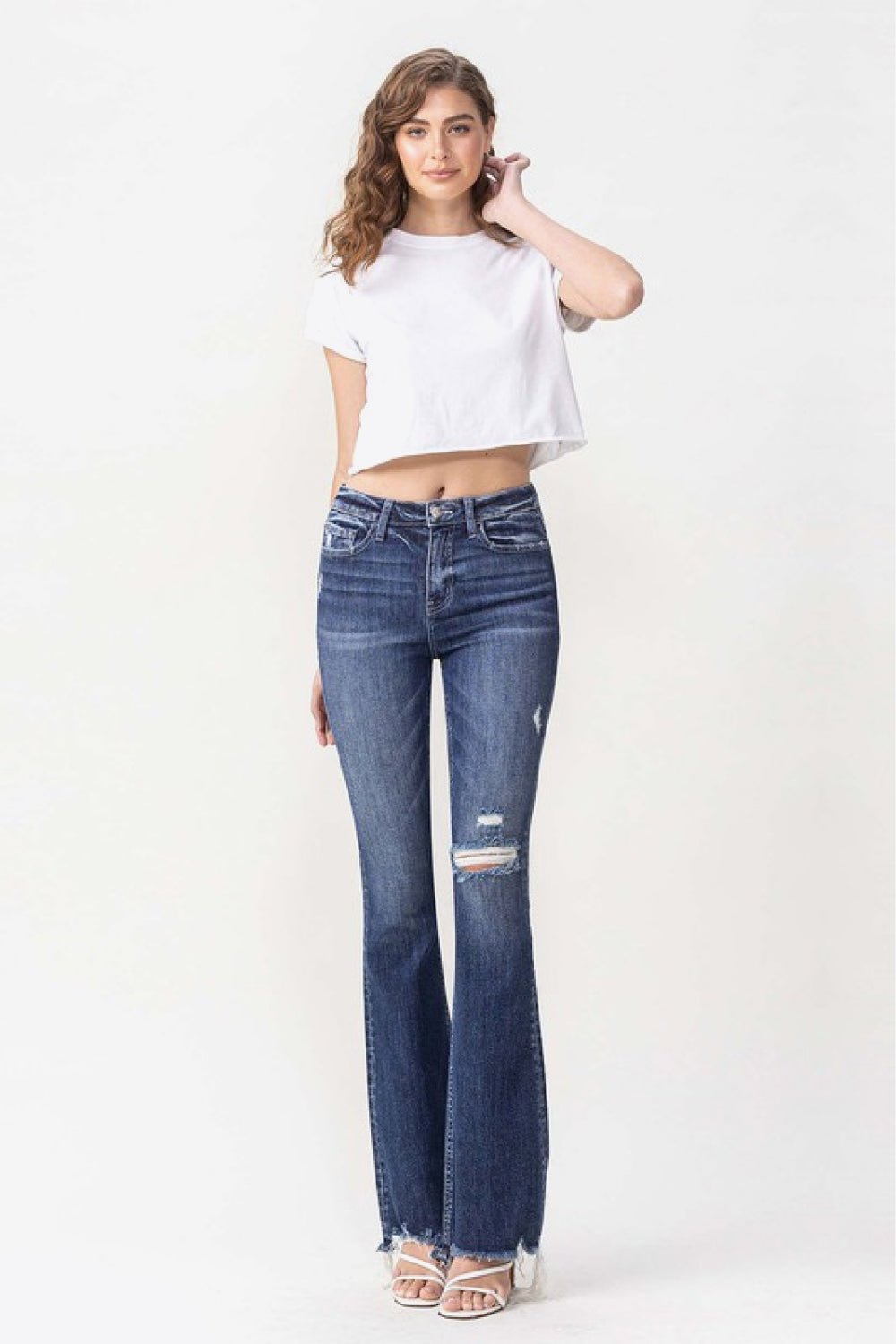 Vervet by Flying Monkey Luna Full Size High Rise Flare Jeans - Ships from The US