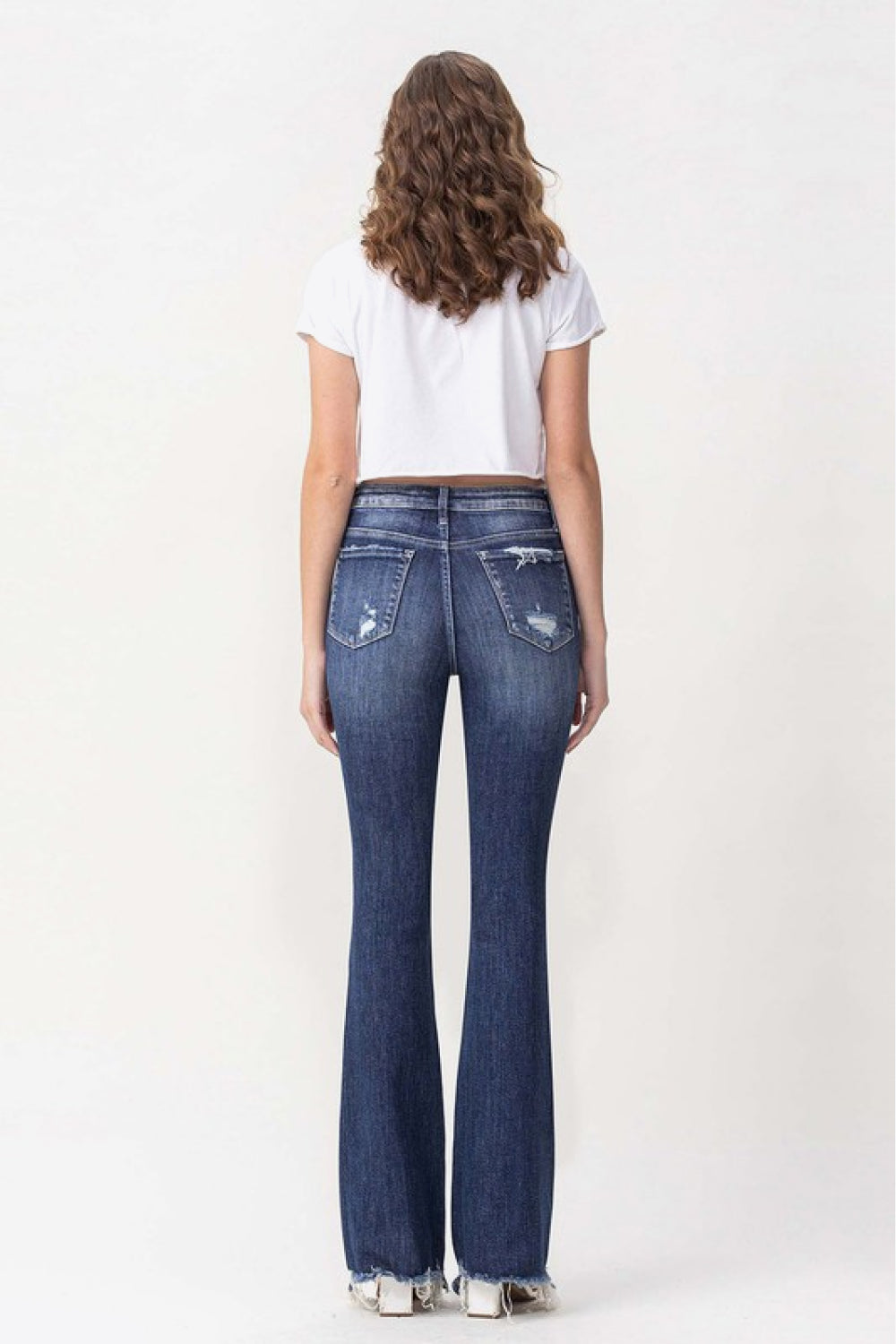 Vervet by Flying Monkey Luna Full Size High Rise Flare Jeans - Ships from The US