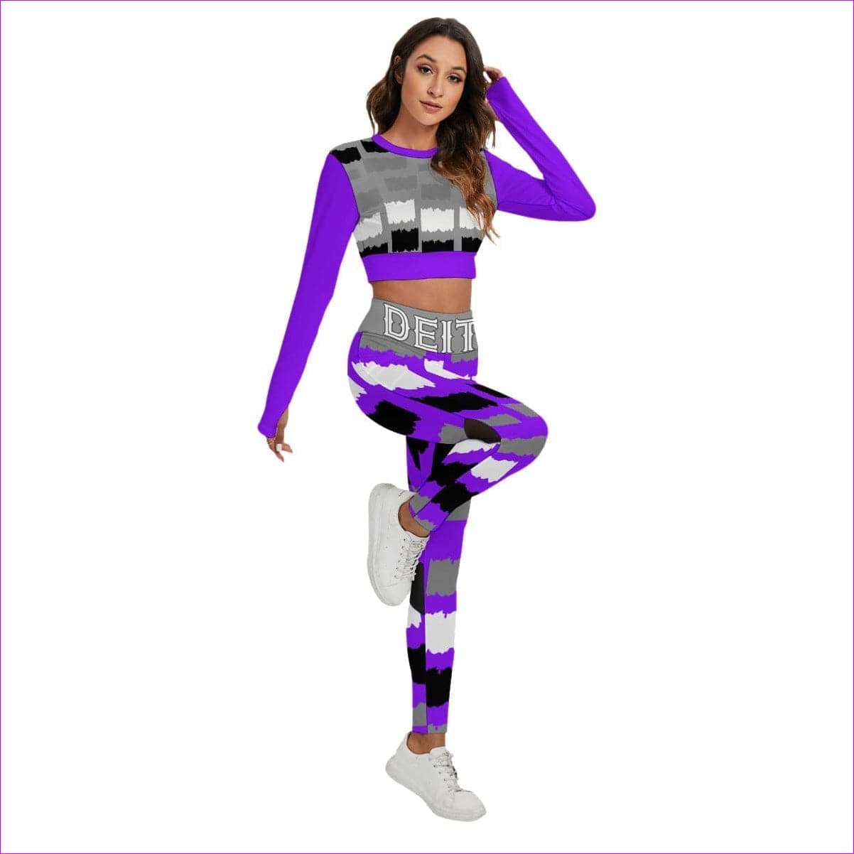 Deity Womens Sport Set With Backless Top And Leggings