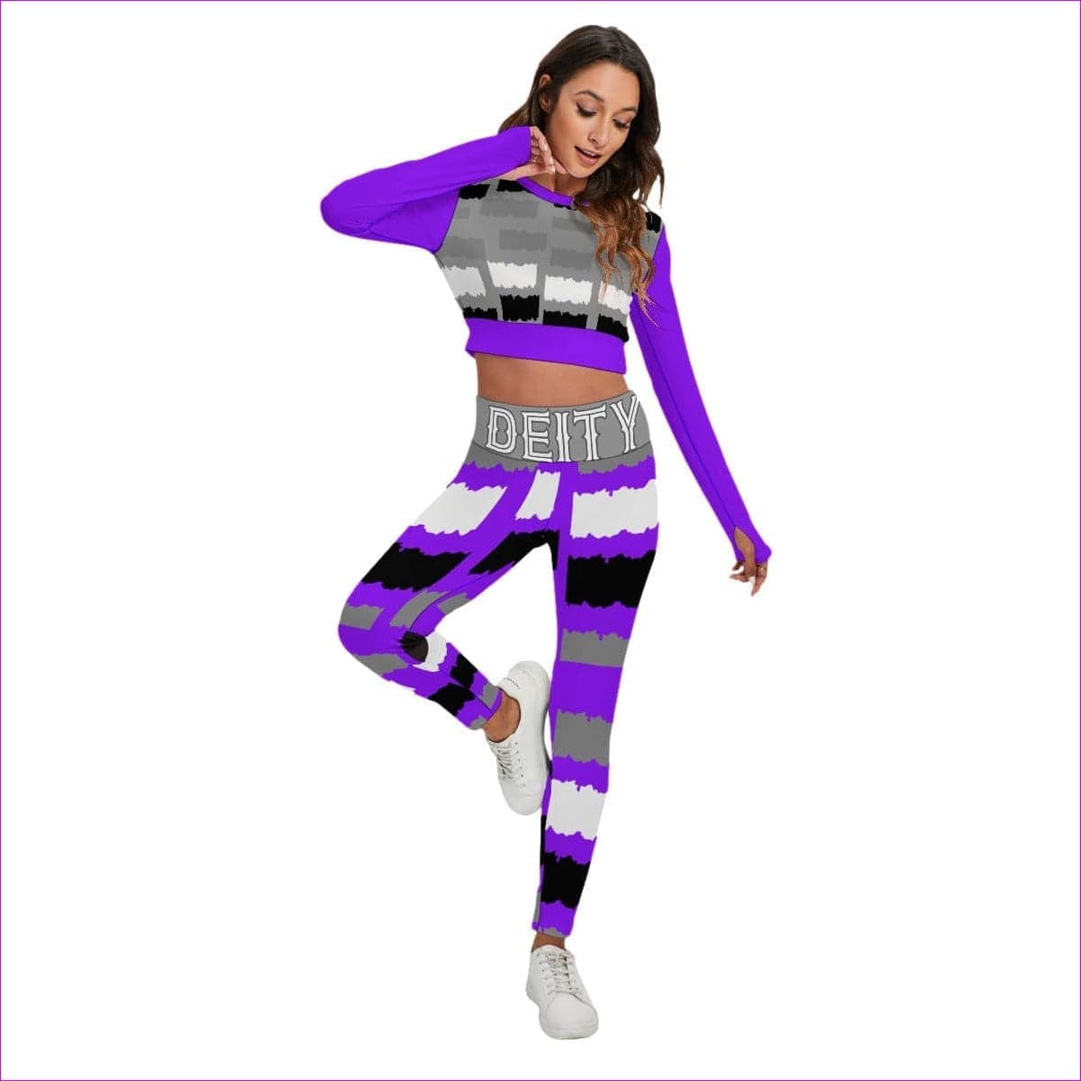 Deity Womens Sport Set With Backless Top And Leggings