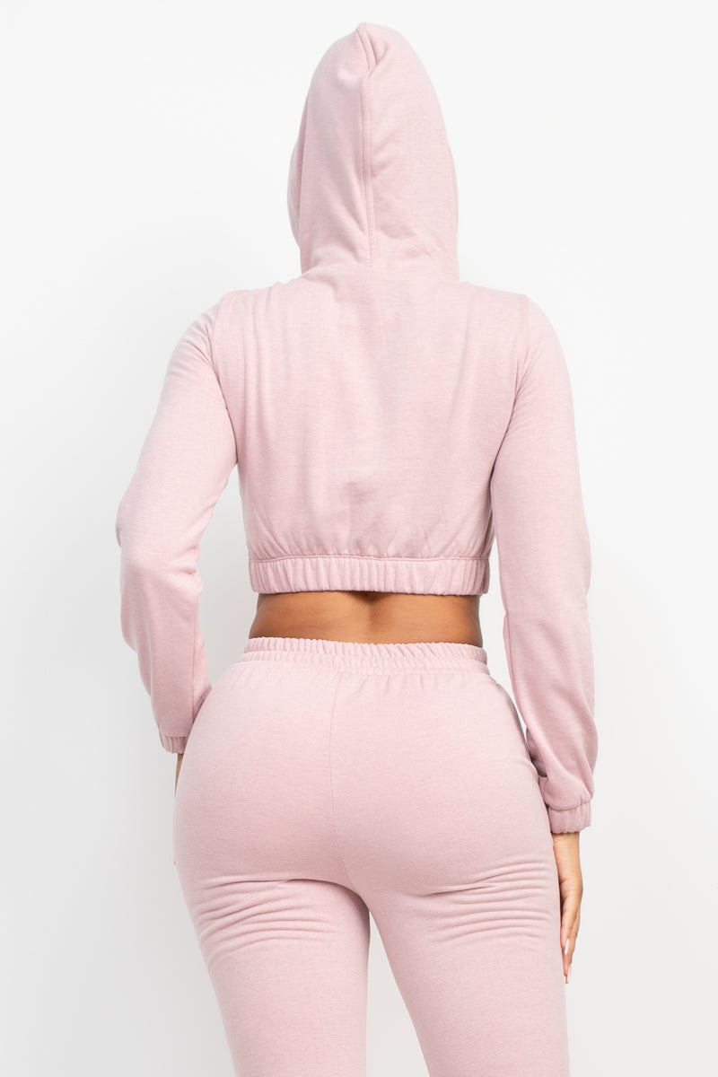 Relax Some Cropped Hoodie Set - 4 colors - Ships from The US