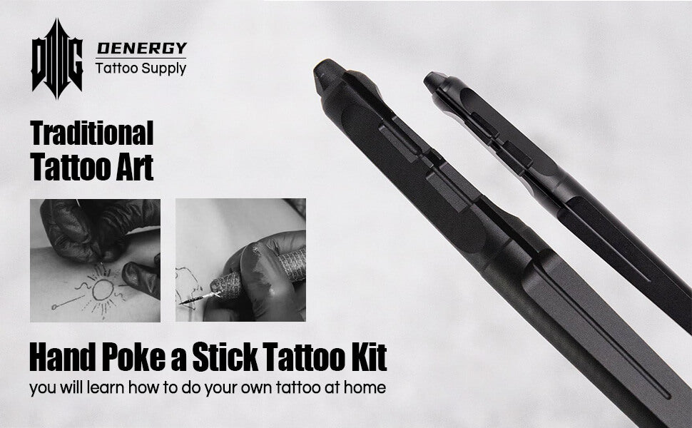 Hand Poke Stick Tattoo Kit - Clean Safe Stick & Poke Tattoo