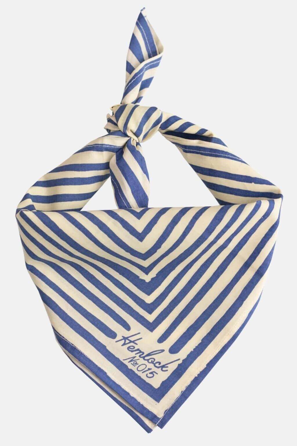 Sammie Bleu Bandana | Cool Blue Mod Stripes