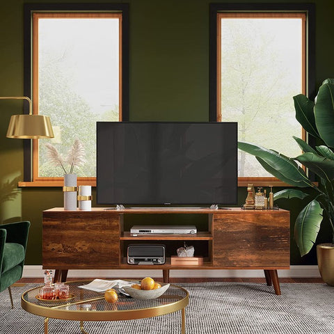 Wlive Retro Brown Mid Century Modern TV stand