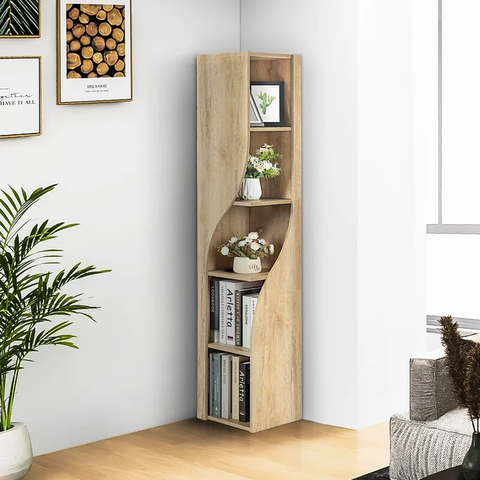 Alessandrina 62.9'' H x 11.8'' W Corner Bookcase
