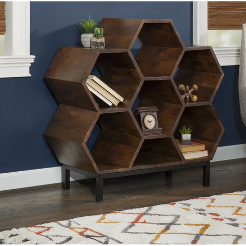 Fletcher 34'' H x 34'' W Geometric Bookcase