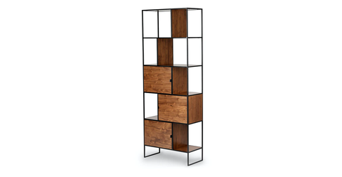 Rictu Walnut 75" Bookcase