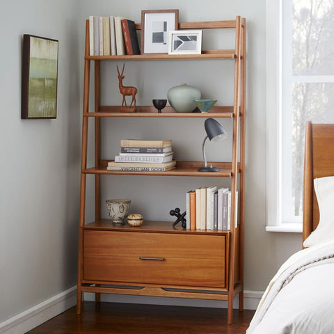Alessandrina 62.9'' H x 11.8'' W Corner Bookcase