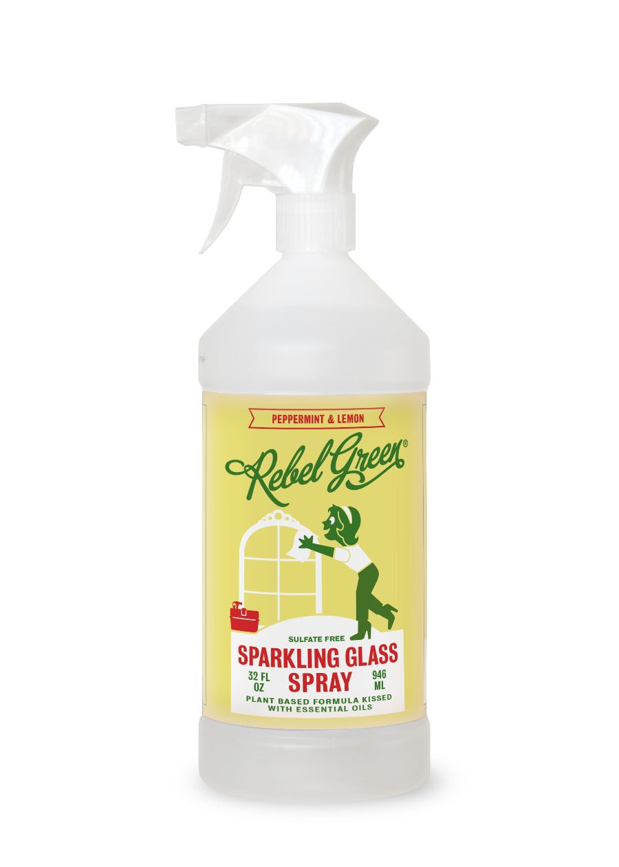 Rebel Green Sparkling Glass Spray: Peppermint & Lemon