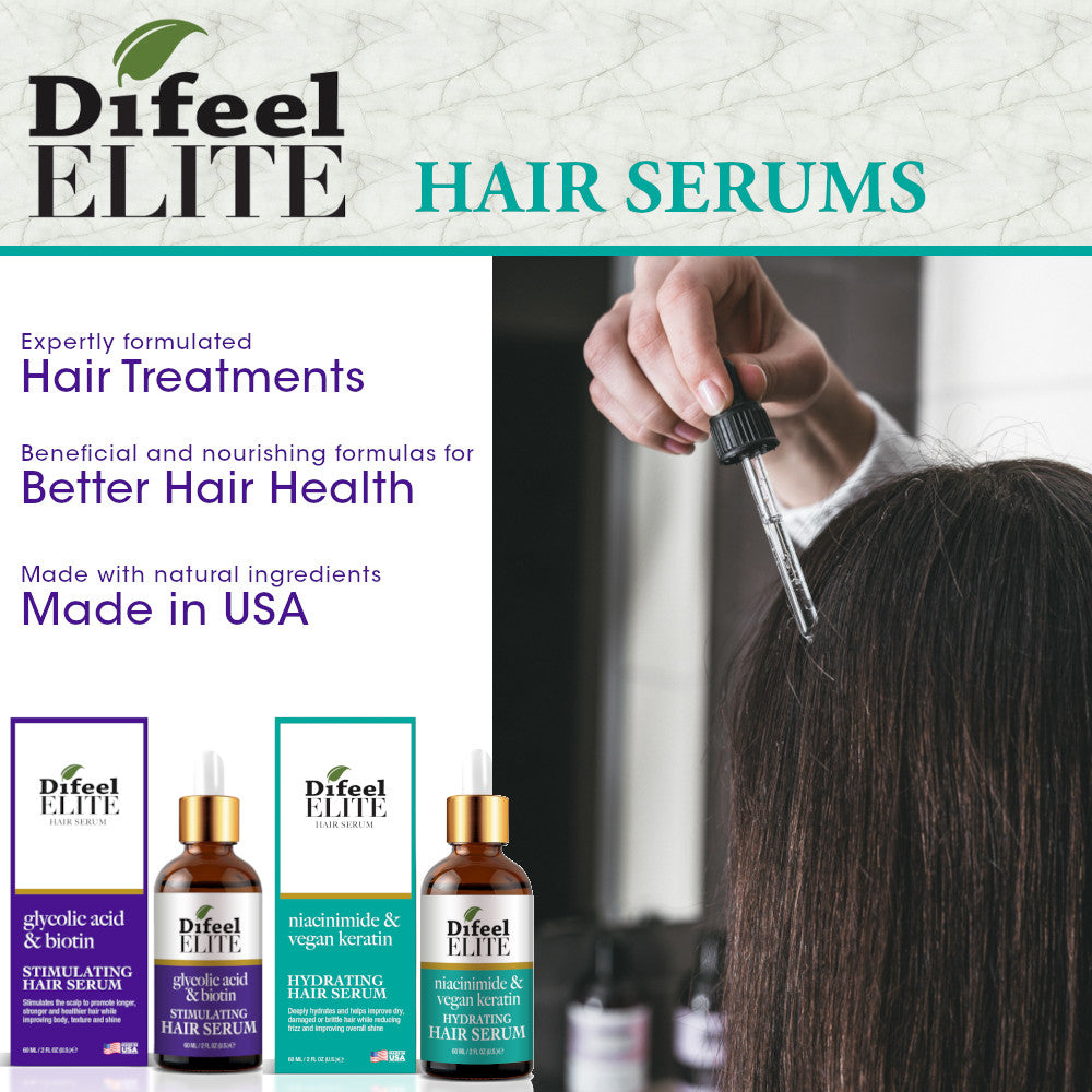 Difeel Elite Glycolic Acid & Biotin Stimulating Hair Serum 2 oz.