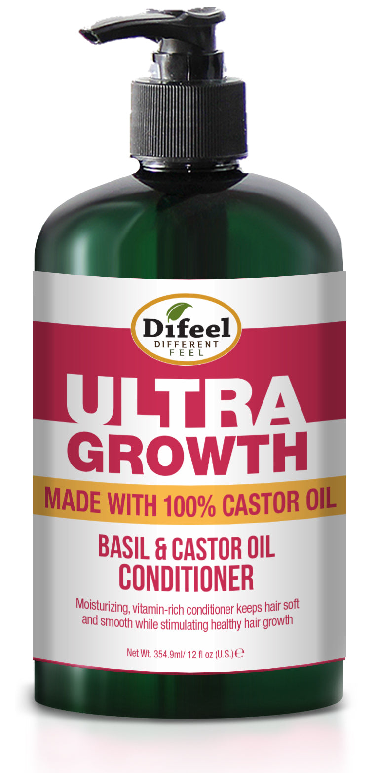 Difeel Ultra Growth with Basil & Castor Oil Shampoo & Conditioner 12 oz. 2-PC GIFT SET