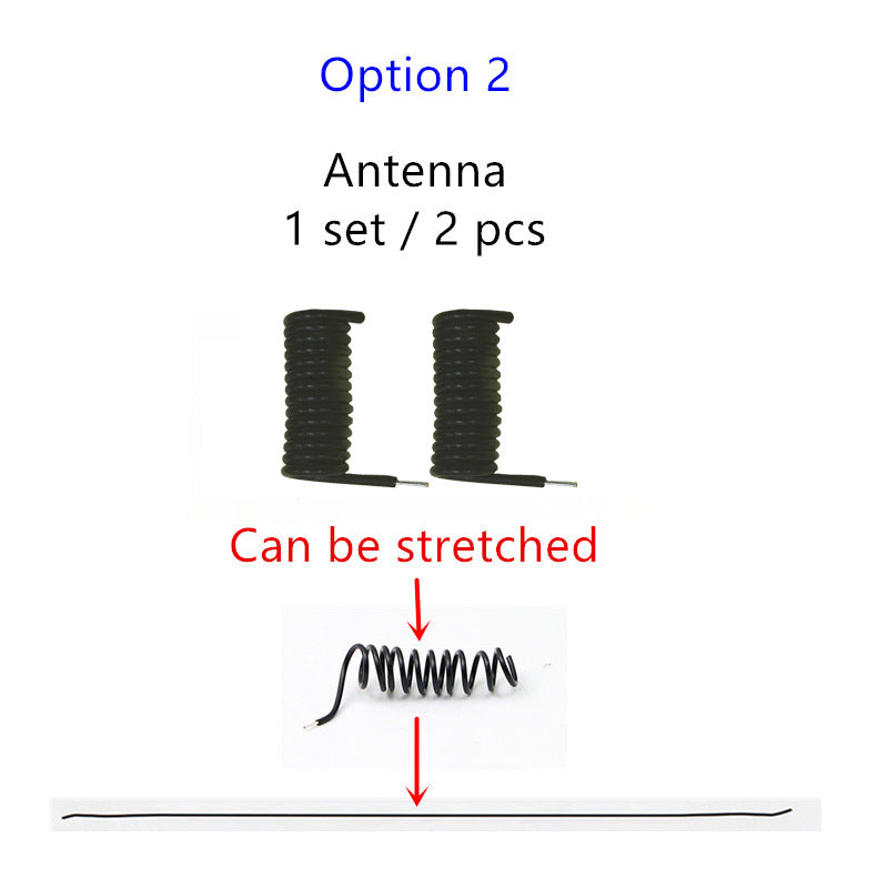 Qiachip Black stretched Antenna 2pcs | Spring Antenna for RF Receiver & Transmitter Module