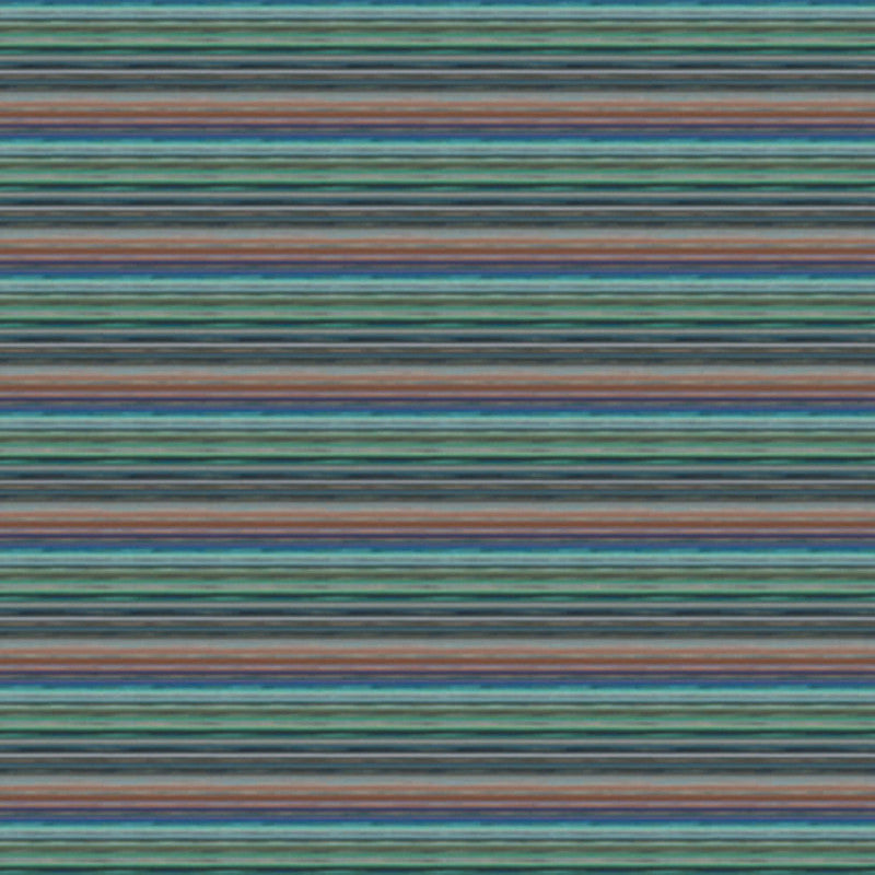 Striped Horizontal Metallized Wall Mural in Green/Blue/Teal