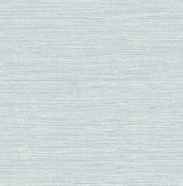 Sample Sheehan Light Blue Faux Grasscloth Wallpaper