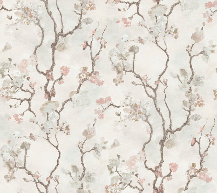 Sample Avril Chinoiserie Wallpaper in Blush