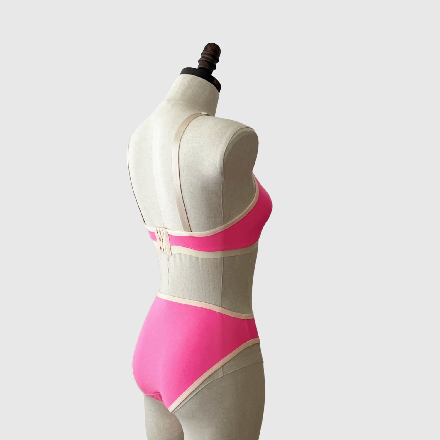 Neon Pink Bra and bikini underwear set