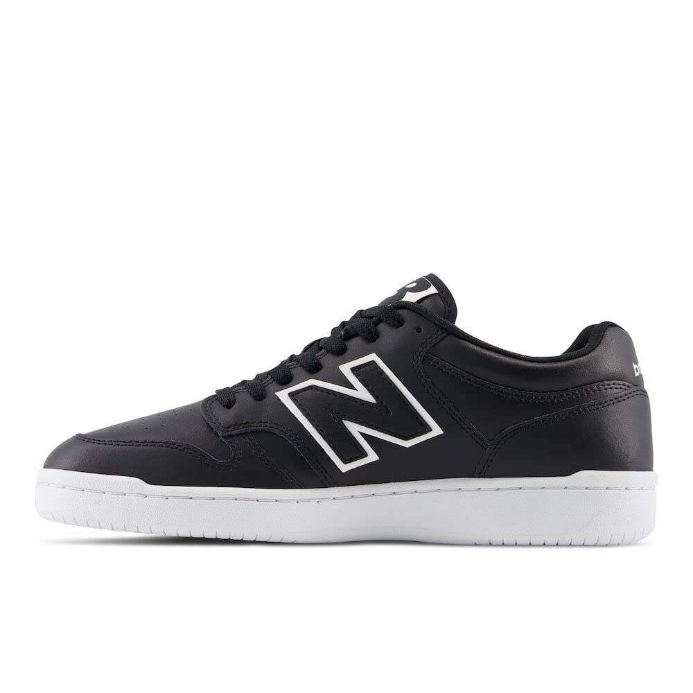 New Balance Unisex-Adult BB480 V1 Sneaker, Black/White, 10.5