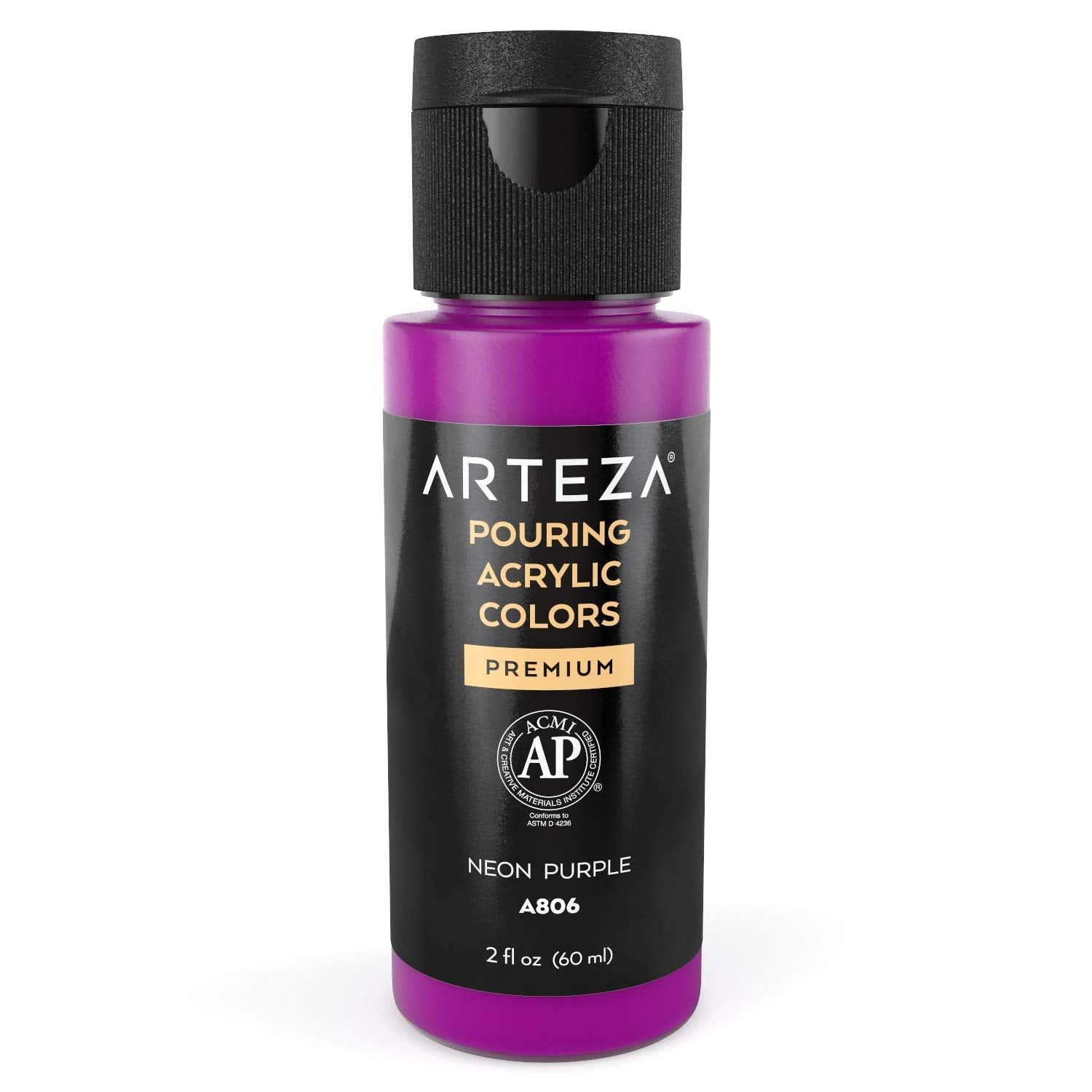 Arteza Pouring Acrylic Paint, 2oz Bottle - Neon Purple