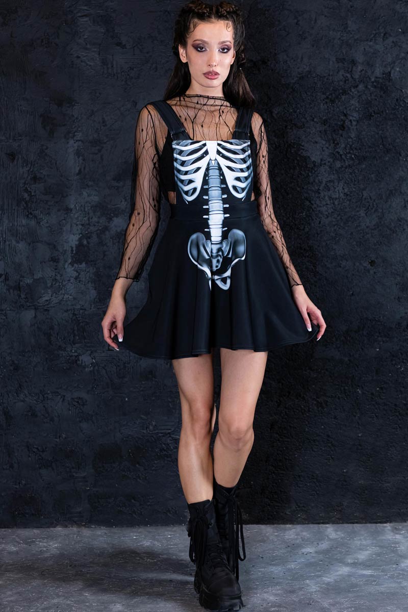 Rattling Bones Pinafore Dress