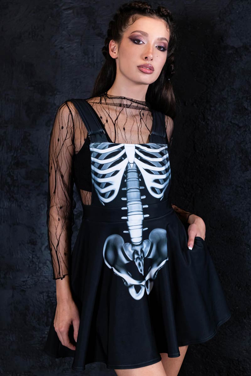 Rattling Bones Pinafore Dress