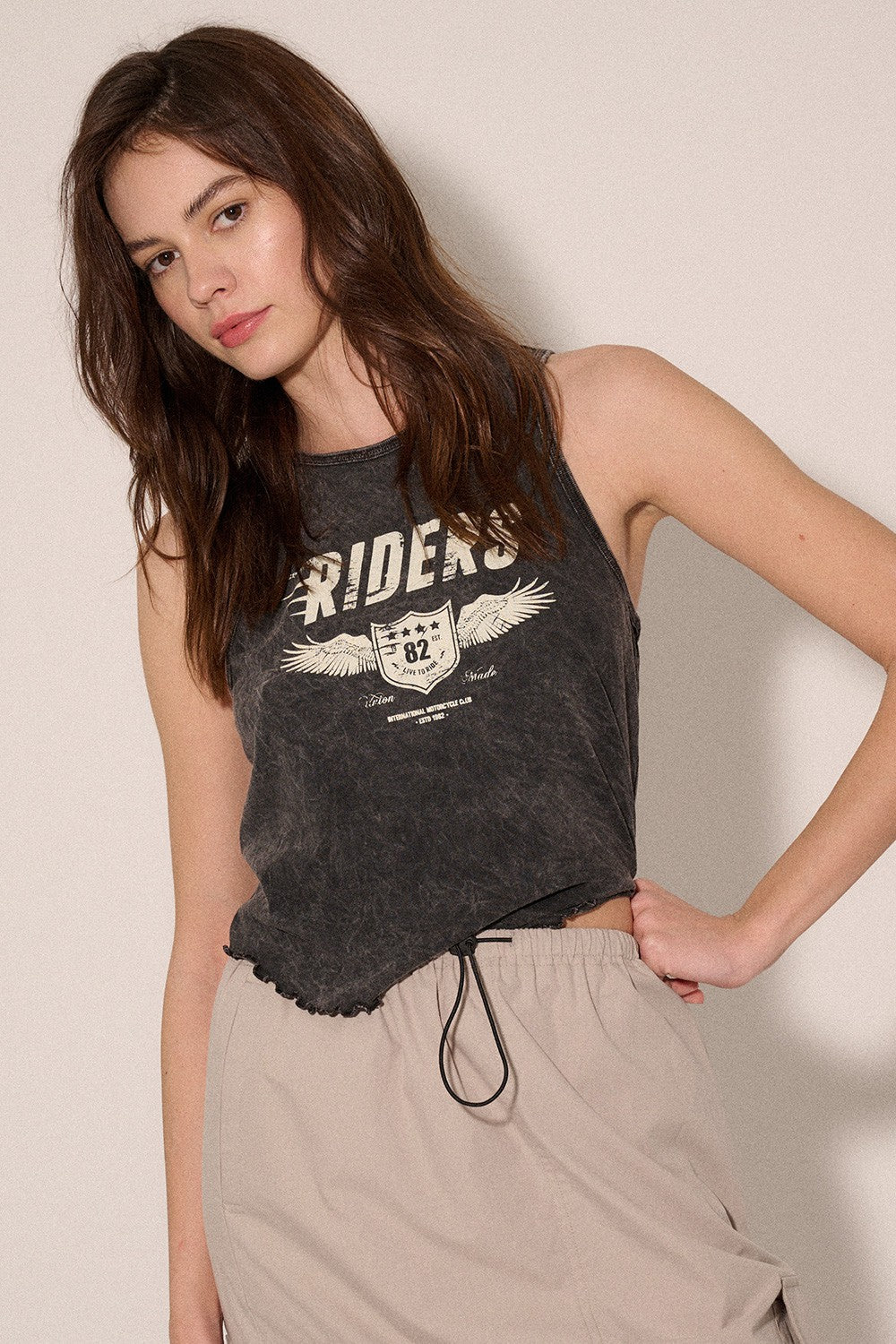 Riders Motorcycle Club Vintage-Wash Graphic Tank