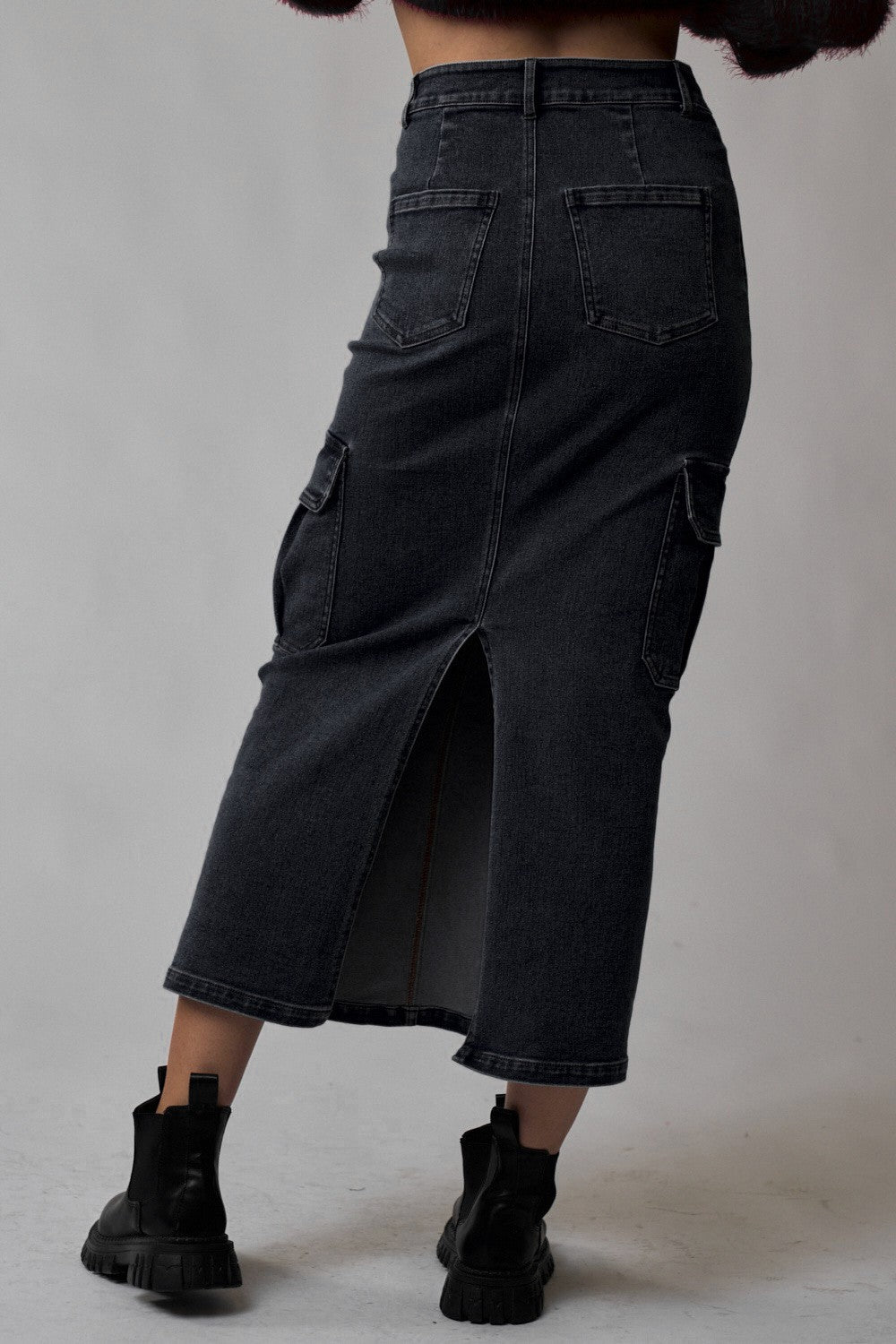 Stretch Denim Skirt