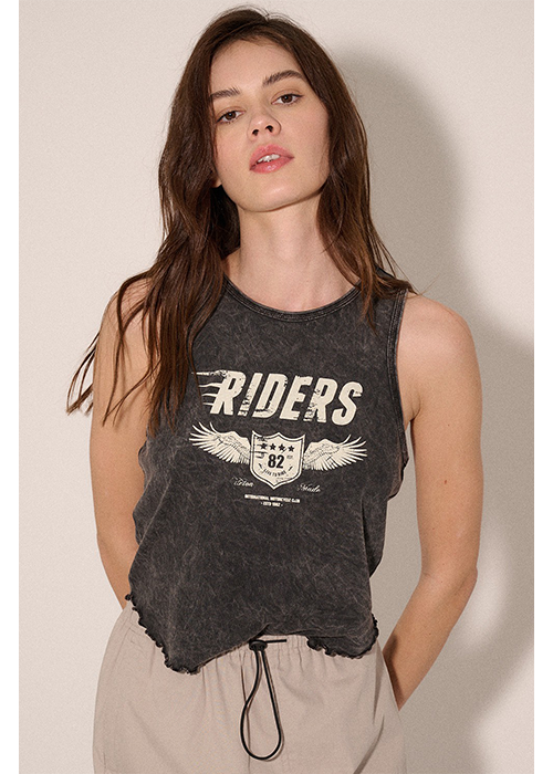 Riders Motorcycle Club Vintage-Wash Graphic Tank