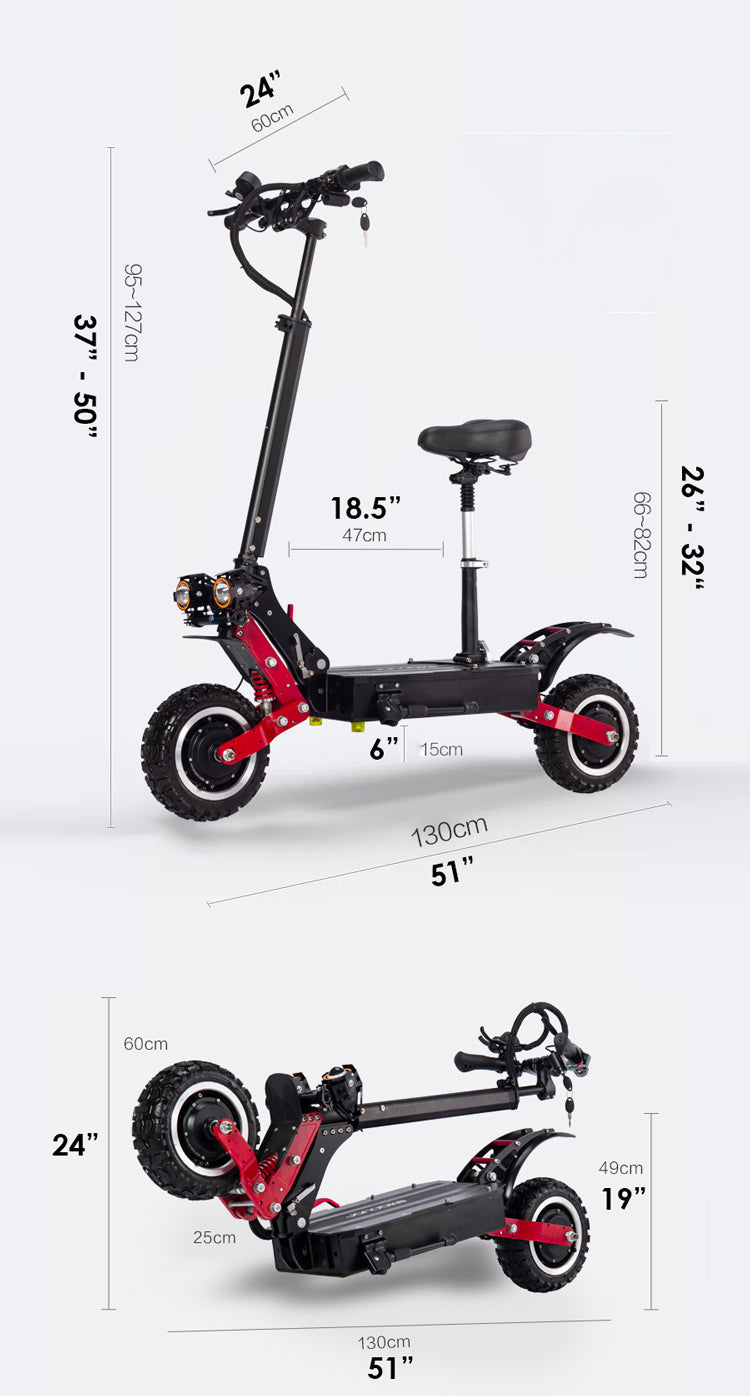 Dimension-of-Nero Cycle-T4-5600W-Dual-motor-electric-kick-scooter