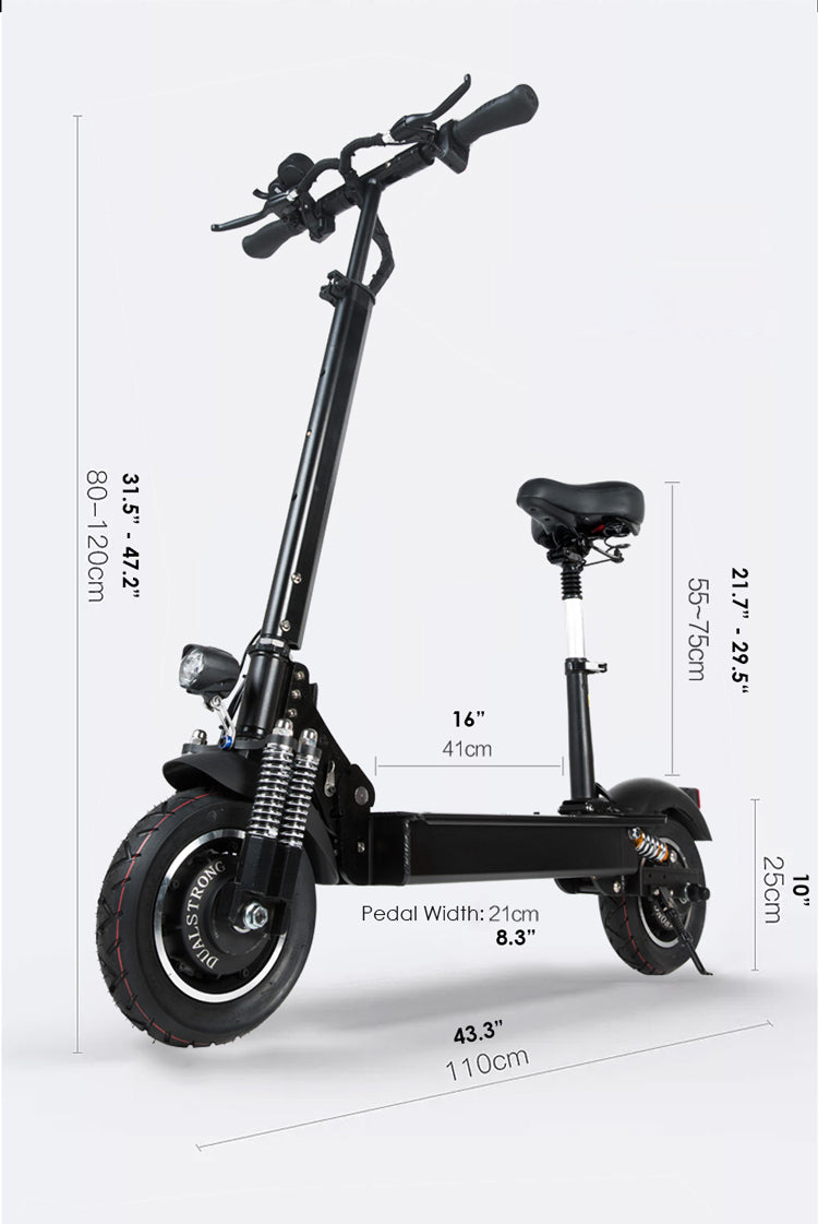 Geometry of D4 Electric Scooter Unfold