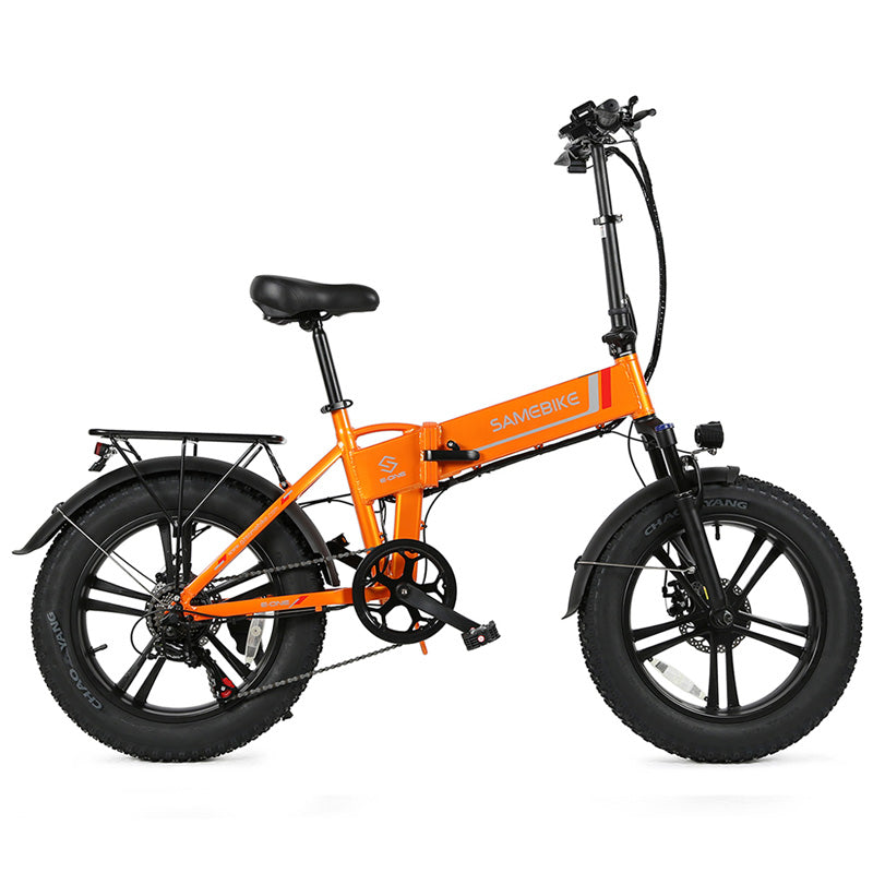 Samebike T7 750W 20Inch Fat Tire Electric Folding Bike Orange color