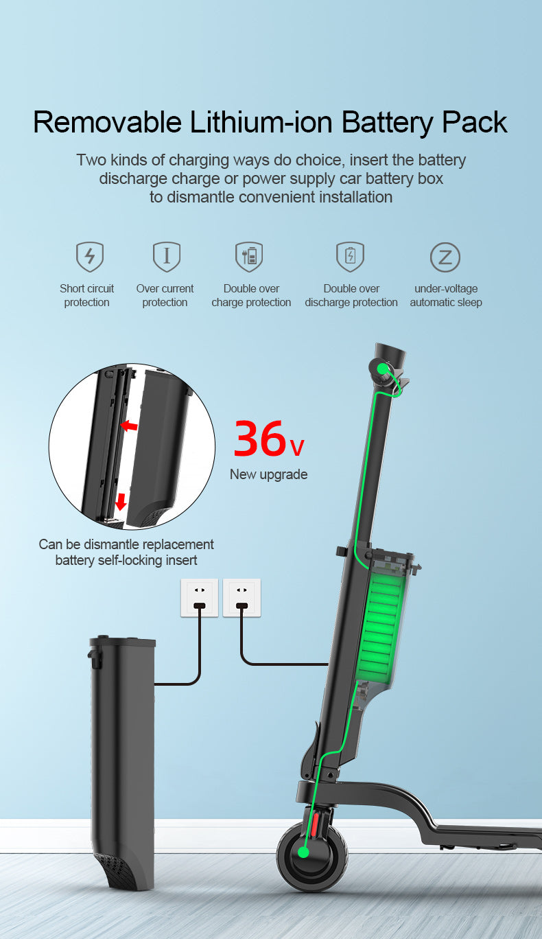 Teewing X6 backpack electric kick scooter (7)