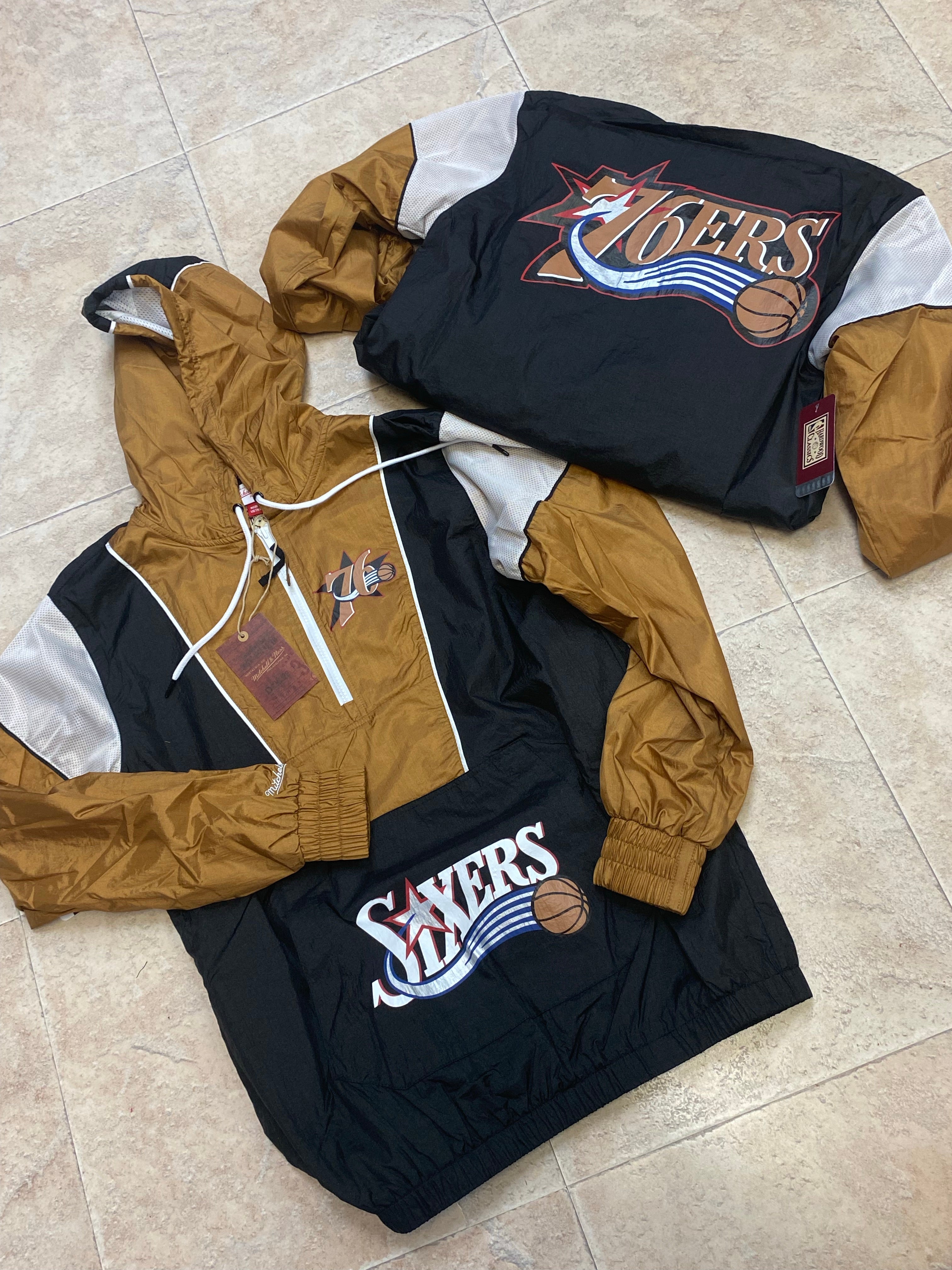 Sixers throwback 1/4 zip pullover on