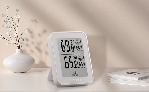 Digital Indoor Thermometer and Humidity Meter, Battery Operated, Tabletop  Design