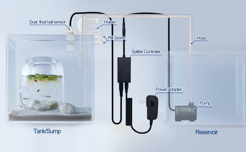 DIGITEN Aquarium Auto Top Off Water Filler System Fish Tank Smart ATO