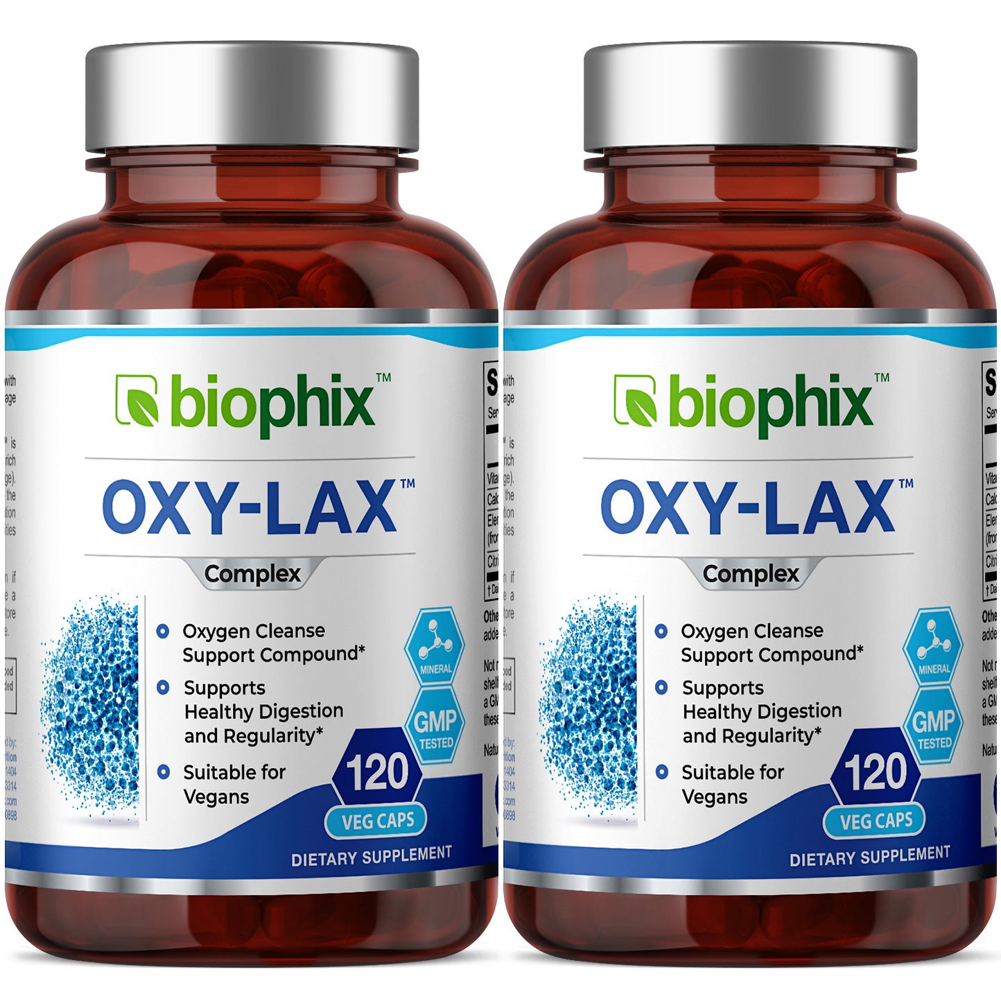 Oxy-Lax 750 mg 120 Vegetarian Capsules - 2 Pack