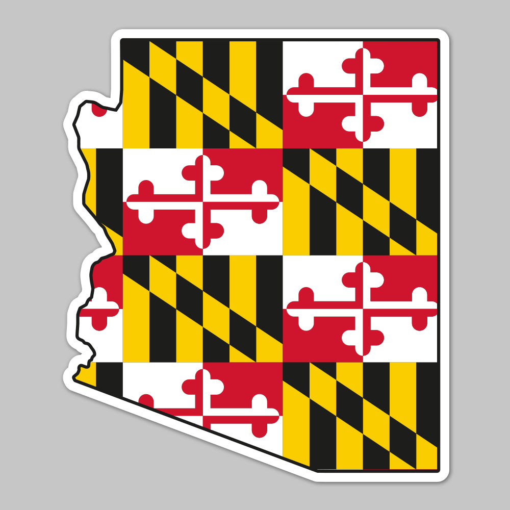 State of Arizona w/ Maryland Flag / Sticker