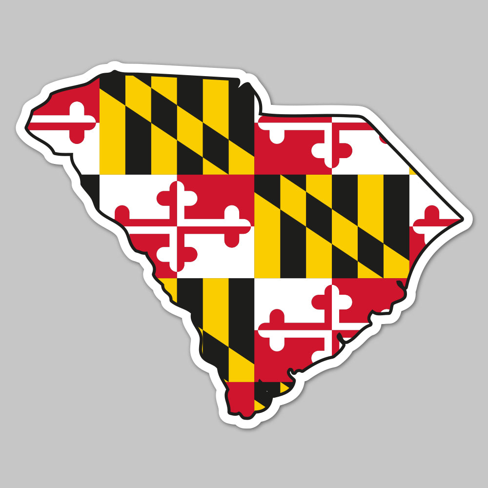 State of South Carolina w/ Maryland Flag / Sticker